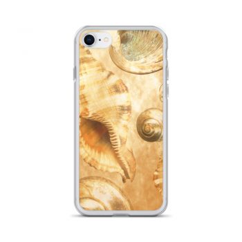 iPhone Phone Case Cover Sea Shells Seashells Ocean Cream Beige Brown Gold Art Print Old Antique Vintage