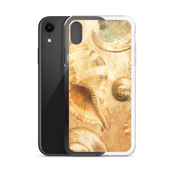 iPhone Phone Case Cover Sea Shells Seashells Ocean Cream Beige Brown Gold Art Print Old Antique Vintage