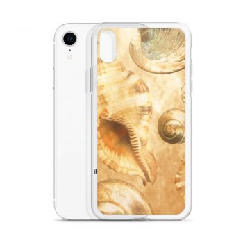 iPhone Phone Case Cover Sea Shells Seashells Ocean Cream Beige Brown Gold Art Print Old Antique Vintage