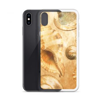 iPhone Phone Case Cover Sea Shells Seashells Ocean Cream Beige Brown Gold Art Print Old Antique Vintage