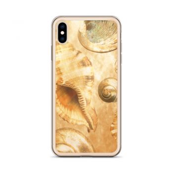 iPhone Phone Case Cover Sea Shells Seashells Ocean Cream Beige Brown Gold Art Print Old Antique Vintage