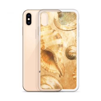 iPhone Phone Case Cover Sea Shells Seashells Ocean Cream Beige Brown Gold Art Print Old Antique Vintage