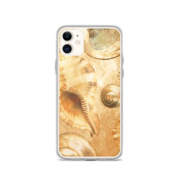 iPhone Phone Case Cover Sea Shells Seashells Ocean Cream Beige Brown Gold Art Print Old Antique Vintage