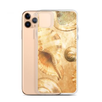 iPhone Phone Case Cover Sea Shells Seashells Ocean Cream Beige Brown Gold Art Print Old Antique Vintage