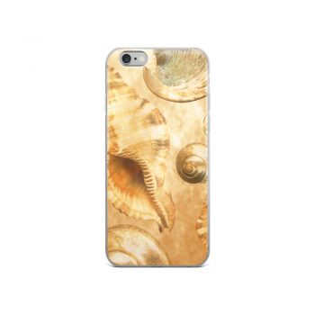 iPhone Phone Case Cover Sea Shells Seashells Ocean Cream Beige Brown Gold Art Print Old Antique Vintage