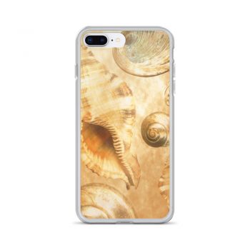 iPhone Phone Case Cover Sea Shells Seashells Ocean Cream Beige Brown Gold Art Print Old Antique Vintage