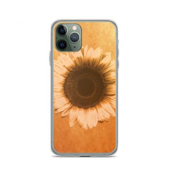 iPhone Phone Case Cover Sunflower Flower Art Print Old Antique Vintage Beige Yellow Brown Gold