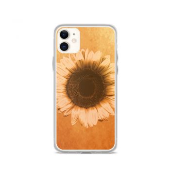 iPhone Phone Case Cover Sunflower Flower Art Print Old Antique Vintage Beige Yellow Brown Gold