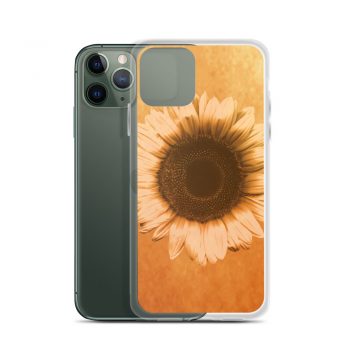 iPhone Phone Case Cover Sunflower Flower Art Print Old Antique Vintage Beige Yellow Brown Gold