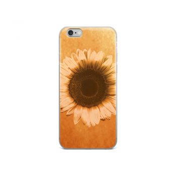 iPhone Phone Case Cover Sunflower Flower Art Print Old Antique Vintage Beige Yellow Brown Gold