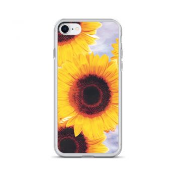 iPhone Phone Case Cover Sunflowers Flower Art Print Old Antique Vintage Blue Yellow Brown