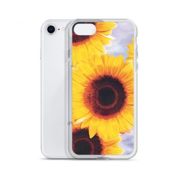 iPhone Phone Case Cover Sunflowers Flower Art Print Old Antique Vintage Blue Yellow Brown