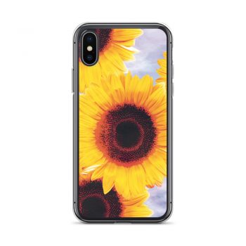 iPhone Phone Case Cover Sunflowers Flower Art Print Old Antique Vintage Blue Yellow Brown