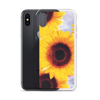 iPhone Phone Case Cover Sunflowers Flower Art Print Old Antique Vintage Blue Yellow Brown