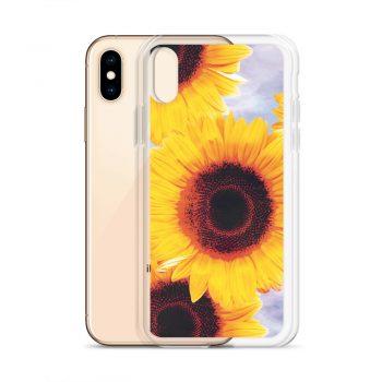 iPhone Phone Case Cover Sunflowers Flower Art Print Old Antique Vintage Blue Yellow Brown