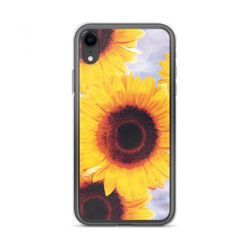 iPhone Phone Case Cover Sunflowers Flower Art Print Old Antique Vintage Blue Yellow Brown