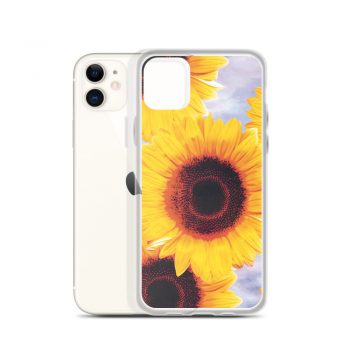 iPhone Phone Case Cover Sunflowers Flower Art Print Old Antique Vintage Blue Yellow Brown