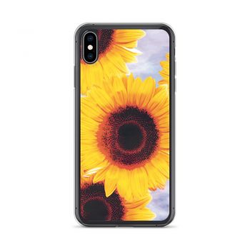 iPhone Phone Case Cover Sunflowers Flower Art Print Old Antique Vintage Blue Yellow Brown