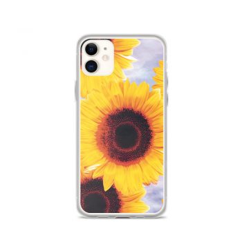 iPhone Phone Case Cover Sunflowers Flower Art Print Old Antique Vintage Blue Yellow Brown