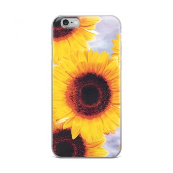 iPhone Phone Case Cover Sunflowers Flower Art Print Old Antique Vintage Blue Yellow Brown