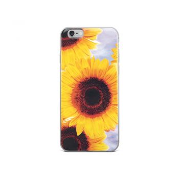 iPhone Phone Case Cover Sunflowers Flower Art Print Old Antique Vintage Blue Yellow Brown