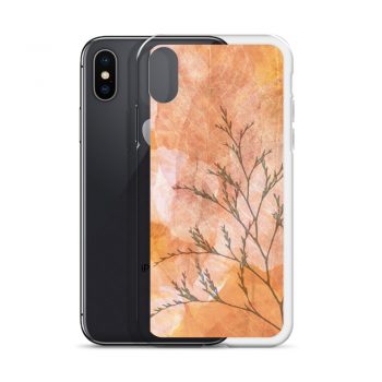 iPhone Phone Case Cover Wheat Field Flowers Print Beige Landscape Nature Art Print Old Antique Vintage