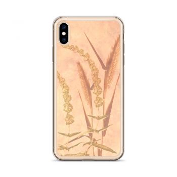 iPhone Phone Case Cover Wheat Field Wheat Field Print Coral Beige Landscape Nature Art Print Old Antique Vintage