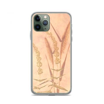 iPhone Phone Case Cover Wheat Field Wheat Field Print Coral Beige Landscape Nature Art Print Old Antique Vintage