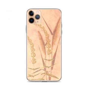 iPhone Phone Case Cover Wheat Field Wheat Field Print Coral Beige Landscape Nature Art Print Old Antique Vintage