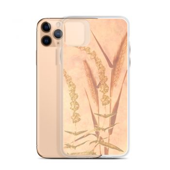 iPhone Phone Case Cover Wheat Field Wheat Field Print Coral Beige Landscape Nature Art Print Old Antique Vintage