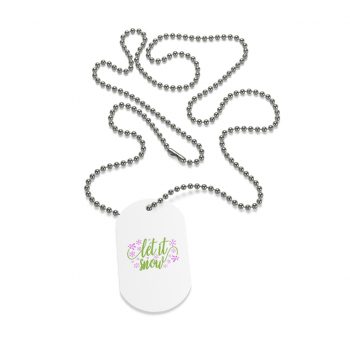 Jewelry Dog Tag - Let it Snow