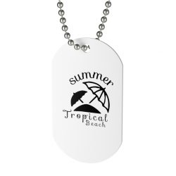 Jewelry Dog Tag - Summer Tropical Beach