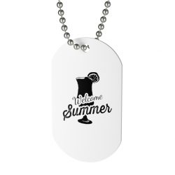 Jewelry Dog Tag - Welcome Summer – Cocktail Drink