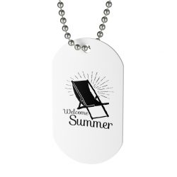 Jewelry Dog Tag - Welcome Summer - Beach Chair