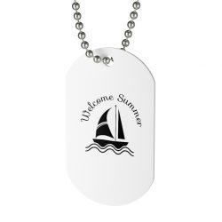 Jewelry Dog Tag - Welcome Summer - Sailboat