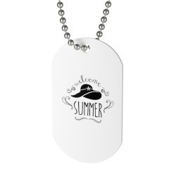 Jewelry Dog Tag - Welcome Summer - Sun Hat