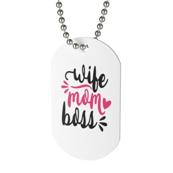 Jewelry Dog Tag - Wife Mom Boss