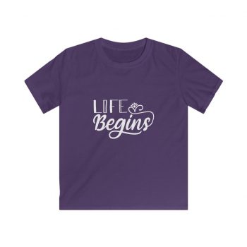 Kids & Youth Softstyle T-Shirt Several Colors - Life Begins