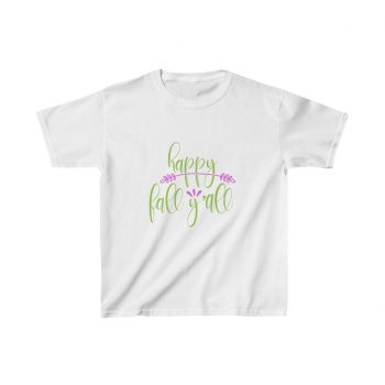 Kids Heavy Cotton T-Shirt - Happy Fall Y'all