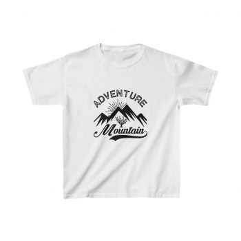 Kids Heavy Cotton T-Shirt Several Colors - Adventure Mountains