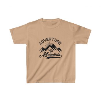 Kids Heavy Cotton T-Shirt Several Colors - Adventure Mountains