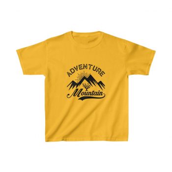 Kids Heavy Cotton T-Shirt Several Colors - Adventure Mountains