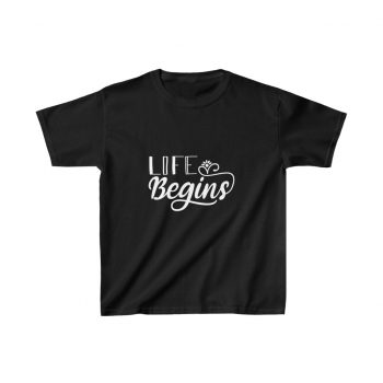 Kids Heavy Cotton T-Shirt Several Colors - Life Begins