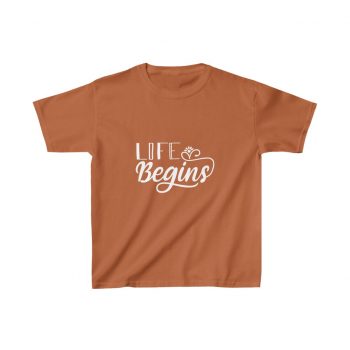 Kids Heavy Cotton T-Shirt Several Colors - Life Begins