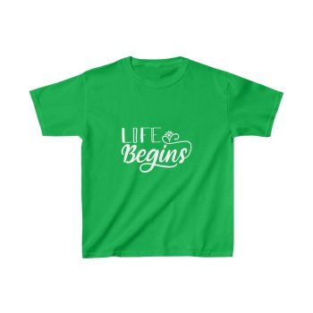 Kids Heavy Cotton T-Shirt Several Colors - Life Begins