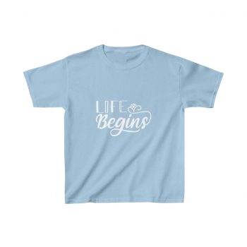 Kids Heavy Cotton T-Shirt Several Colors - Life Begins