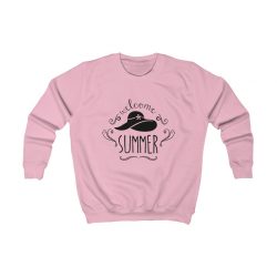 Kids Sweatshirt Several Colors - Welcome Summer Sun Hat