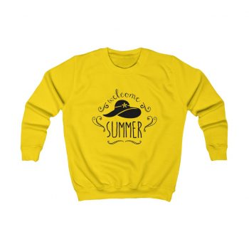 Kids Sweatshirt Several Colors - Welcome Summer Sun Hat