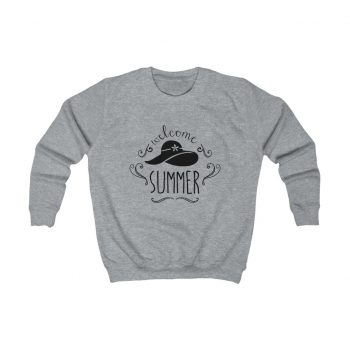 Kids Sweatshirt Several Colors - Welcome Summer Sun Hat