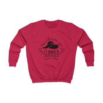 Kids Sweatshirt Several Colors - Welcome Summer Sun Hat